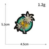 Serie Árbol de Coco Planta Verde Pegatinas de Tela Bordada Nuevo Bordado por Computadora Transfronterizo Pegatinas Termofusibles Pegatinas para Planchar Parches para Ropa
