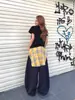 Saia Xadrez Patchwork Estrutura da Barra Design Outono e Verão Calças de Moletom Unissex Retro Americano Estilo Preguiçoso Comprimento Total Calças Parachute Tendência
