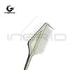Peine para teñir el cabello con tratamiento profesional localizado, cepillo suave blanco de dos caras, peine de cola puntiaguda con película invertida, peine para resaltar el cabello en salón de peluquería.