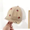 Gorro de bebé estilo verano fino para niño gorra de pico estilo moderno de moda transpirable protección solar gorra de béisbol para niños sombrero de protección solar para un año
