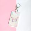 Set de Tarjetas Lindas Anti-pérdida para Niña Estudiante Dibujos Animados Mariposa Estilo Ins Bolsa para Tarjetas de Campus Tarjetas de Juego Cubierta Protectora para Tarjeta de Acceso