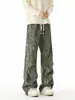 Pantalones de paracaidista de pana con camuflaje tie-dye para hombre, otoño, rectos, holgados, estilo americano, cargo de pierna ancha, pantalones casuales, estilo nuevo