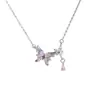 Producto Derivado Más Vendido: Collar de Acero de Titanio con Flor Completa de Circonita Diamantada Grande para Mujer, Deslumbrante y Lujoso, Cadena Clavicular de Lujo Ligero