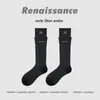 Calcetines de Compresión Renaissance para Pantorrilla Color Contrastante Calcetines Deportivos Básicos Versátiles para Mujer Primavera y Otoño Absorbentes de Sudor Aspecto Adelgazante Transpirables