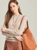 [100% Lã] Outono e Inverno Casual Mais Fácil de Combinar Para o Trabalho Gola Redonda Fio Diferente Camisa de Lã Tricô Feminina Base