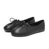 Sapatos Femininos Versáteis Populares com Cadarço Solado Macio Confortáveis Bico Redondo Salto Baixo Levemente Vazados Sapatos Femininos de Verão Confortáveis Casuais Femininos