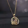 Collar Colgante Geométrico de Sol con Microincrustaciones de Zircón Estilo Étnico Nuevo Europeo y Americano Diseño de Nicho Cadena para Clavícula Venta al por Mayor