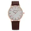 Reloj Minimalista Delgado de Cuarzo para Hombre, Reloj de Pulsera Analógico con Correa Clásica de Cuero