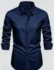 Comercio Electrónico Transfronterizo Amazon Nueva Camisa Casual de Manga Larga con Lunares y Bloques de Color para Hombre AliExpress Amazon Estiramiento en Cuatro Direcciones