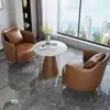 Sofá individual sencillo y juego de mesa de centro para ocio, recepción de hotel, oficina, oficina de ventas, negociación y salón de belleza