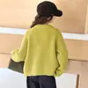 Cárdigan de suéter para niña, nuevo de otoño 2026 estilo coreano tejido gofrado, para niños mayores, top de primavera y otoño, transfronterizo