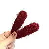 2026 Nuevo Pasador de Pelo Coreano Dongdaemun Rojo Esponjoso con Forma de Lágrima para Mujer, Flequillo y Pasador Accesorio para el Cabello