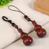 Llavero de calabaza de madera de durazno, colgante pequeño de calabaza personalizado de sándalo, cadena para teléfono, accesorio para bolso, accesorio creativo para hombres y mujeres