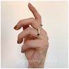 Anillo para Mujer Plata de Ley 925 Línea Viento Frío Irregular Brillante Versión Ancha Anillo Anillo para Mujer Estilo Coreano Trendy Estilo Japonés y Coreano