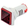 Indicador Digital Mini LED de Voltaje y Corriente AD16-22DSV Medidor de Pantalla Digital de Señal Redondo Cuadrado de 22 mm