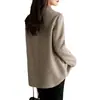 Elegante Estilo Coreano de Alta Qualidade Outono e Inverno Novo Casaco Comprimento Médio Slim Fit Emagrecedor Gola Boneca Pequeno Casaco de Lã Feminino