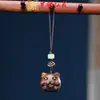 Personajes Tallados en Sándalo, Animales y Plantas, Colgantes para Cadena de Teléfono Móvil, Llaveros de Sándalo Verde y Palo de Rosa, Decoraciones para Mochilas