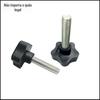 38mm Nova Superfície Fosca Pentagonal Cabeça Sólida de Borracha Parafuso de Cabo Parafuso de Mão Parafuso de Torção Manual Coberto com Cola