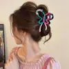 Presilha de garra de osso de dragão estilo coreano retrô, presilha de cabelo de alta qualidade para cabelos grossos, presilha de cabelo de laço feminina requintada, grampo de cabelo coreano para mulheres