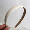 Diadema de cuero sintético elegante, versátil, estilo retro coreano, a la moda, de imitación de cuero, sencilla, con pinza para el pelo, accesorios para el cabello
