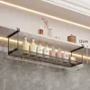 Caja de pañuelos para colgar en el gabinete, caja colgante invertida, caja de pañuelos para colgar debajo del espejo, caja de almacenamiento para toallas de cara colgantes de baño, estante de almacenamiento para montar en la pared