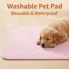 Esterilla Refrigerante para Perros de Verano, Almohadilla Absorbente Impresa de Doble Cara para Orina, Esterilla de Hielo Refrigerante para Gatos, Esterilla Lavable de Seda de Hielo para Mascotas