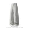 Calça de Moletom Grossa Estilo Americano com Forro de Lã, Barra Curva, Esportiva Casual, Transfronteiriça 25 Inverno Novo, Cor Sólida, Calça Longa Masculina, Calças Masculinas