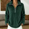 2026 Ropa de mujer transfronteriza europea y americana Amazon AliExpress otoño e invierno nuevo felpa cálida con cremallera sudadera de manga larga