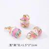 Esmalte Cloisonné Azul Quemado Gota de Aceite Estilo Chino Dios de la Riqueza Caqui Ruyi Colgante DIY Collar Pulsera Accesorios de Cuentas Materiales para Joyería