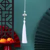 Borla de Nudo de Bambú Estilo Antiguo Boting Borla Pequeña Borla para Abanico Blanco Accesorios para Vestido Hanfu Cheongsam Estilo Antiguo Accesorios de Ropa