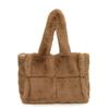 Bolso de Felpa de Gran Capacidad para Mujer en Otoño Nuevo Bolso Tote de Felpa Versátil Bolso Pequeño Simple de Hombro para Viajes Cotidianos de Moda