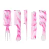 Pente de cabelo de 5 peças transfronteiriço doméstico de plástico inquebrável para cabelo longo cabelo grosso permanente pontudo cabeça oleosa kit de pentes