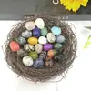 Cristal Natural Transfronterizo Mini 2cm Adornos de Huevo de Pájaro Ágata Jade Huevo de Mineral de Amoy Decoración de Huevo de Pascua