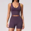 Traje Deportivo Sin Costuras Transfronterizo Nuevo para Fitness Ajustado Transpirable de Secado Rápido para Correr Ropa de Entrenamiento Yoga Pilates 7655