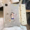 Estrela Rosa Pequeno Jade é adequado para capa protetora de tablet iPad Pro11/13 polegadas, mini fofo e antiderrapante