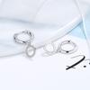 Aretes de Aro Redondo de Plata S925 para Mujer Estilo Frío INS Joker Aretes Micro-incrustados Joyería para la Oreja Outlet de Fábrica