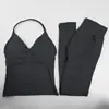 Conjunto de Ropa de Yoga Transfronterizo para Mujer, Conjunto de Fitness de Cintura Alta Levanta Glúteos, Pantalones de Yoga Ajustados de Secado Rápido para Deporte con Efecto Durazno en los Glúteos