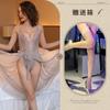 Night Tingxiang - Conjunto de ropa interior sexy para mujer, mono de encaje con perspectiva de malla y falda tentadora, 8169
