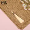 Exquisitas cuentas borlas pequeñas con sombrero borlas colgantes pequeñas nudo chino bolsas Hanfu marcapáginas accesorios venta directa de fábrica al por mayor