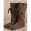 Comércio Exterior Transfronteiriço Novo Europeu e Americano Amazon Transfronteiriço Tamanho Grande 40-48 Salto Baixo Bico Redondo Tira Cano Alto Botas para Homens e Mulheres