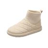 Botas de nieve para mujer, nuevas botas de algodón para invierno, forradas con vellón, de cuero grueso y cálido, con suela gruesa, estilo informal, a la moda, estilo noreste, botas cortas.