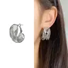 Brincos irregulares de onda oca para mulheres, moda europeia e americana, luxo leve, alta qualidade, design único, brincos em forma de S