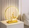 Luminária de Mesa para Casamento Quarto Sala de Casamento Luminária de Cabeceira Menino Dourado e Menina de Jade Presente Criativo para Noiva