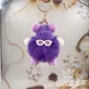 Fofo imitação de pelo de coelho rex pequena bolsa de briquetes pingente de bolsa boneca pingente boneca de desenho animado chaveiro de carro atacado