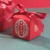 Caixa de Doces para Casamento Estilo Chinês Fosca Caixa Quadrada para Casamento Bolsa Portátil para Doces de Casamento Mesa de Doces Caixa de Papel de Açúcar Atacado