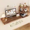 Organizador de escritorio, soporte para computadora de escritorio, elevador de monitor, base para pantalla de visualización, soporte de escritorio