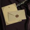 Conjunto de Papel de Carta com Padrão de Linho Convite de Negócios Retro Ocidental Cartão Postal Convite Bolsa Envelope com Selo de Cera