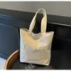 Nuevo Estilo Transfronterizo Primavera Verano 2025 Corazón Simple Moda Bolso de Lona Color Contrastante Versátil Casual para Ir al Trabajo