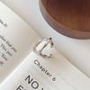 Anillo de apertura de moda con líneas geométricas irregulares y personalidad en plata esterlina S925 de Kassett, versión coreana