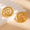 Aretes de Acero Inoxidable, Aretes Exagerados Europeos y Americanos, Elegantes, Aretes de Alta Gama, Aretes, Lazos, Aretes de Acero de Titanio que no se Desvanecen